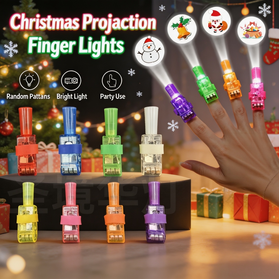 Decor Lighting Lamps - 24pcs Christmas Projection Finger Lights LED