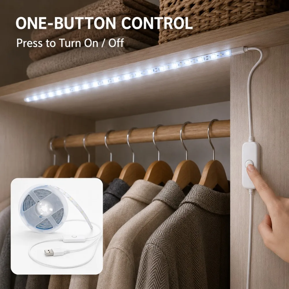 LED Strip Lights USB Button Co - Lighting Decoration Ideas 评论和价格